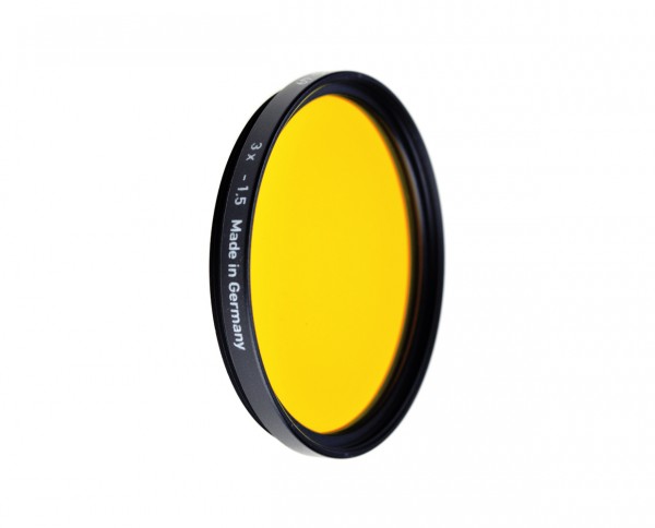 Heliopan black and white filter dark yellow 15 diameter: 62mm (ES62)
