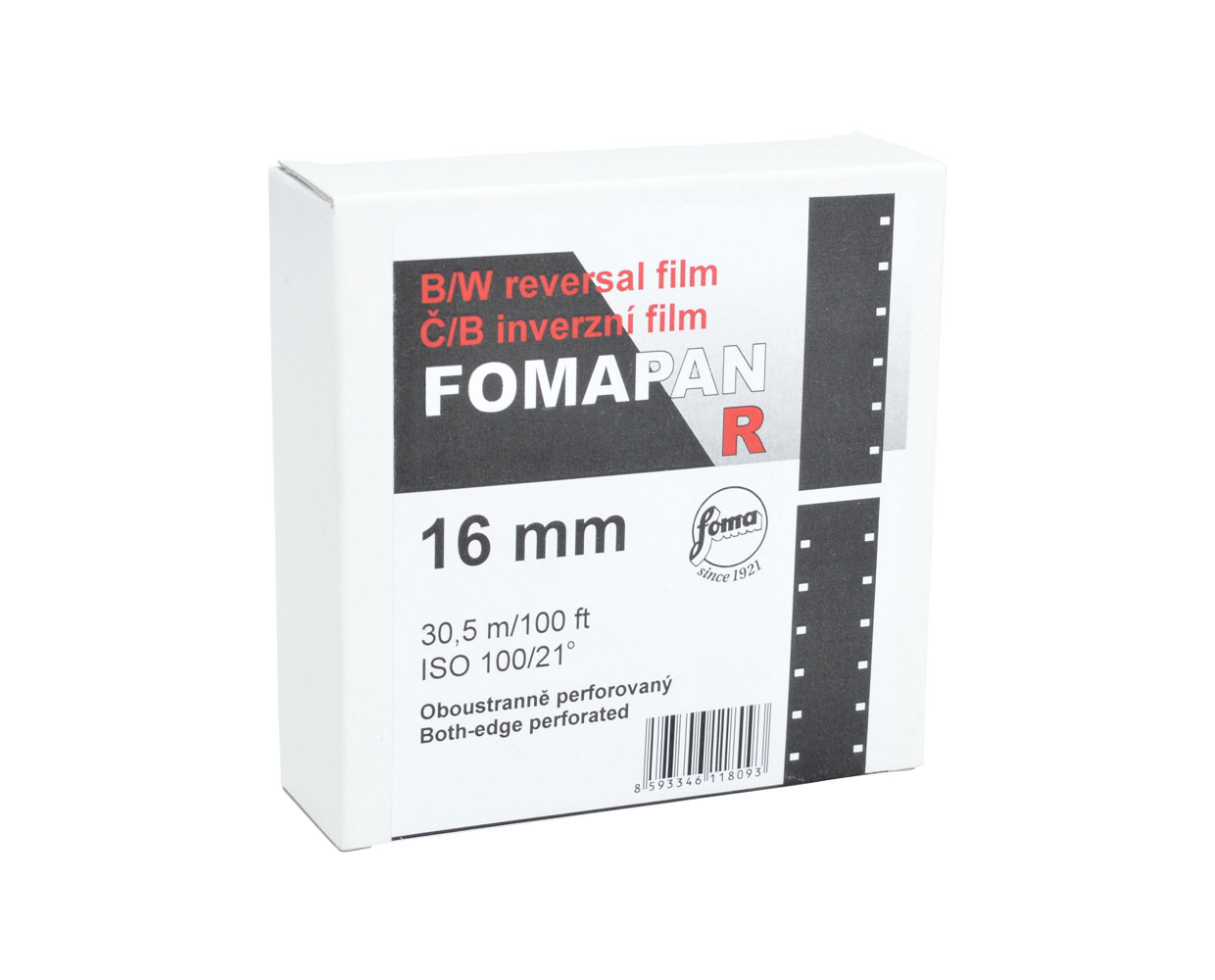 Fomapan R 100 16mm x 30.5m double perforated, Movie films, Super 8 to  35mm, Film